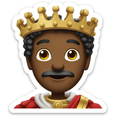 king who greets the people sticker