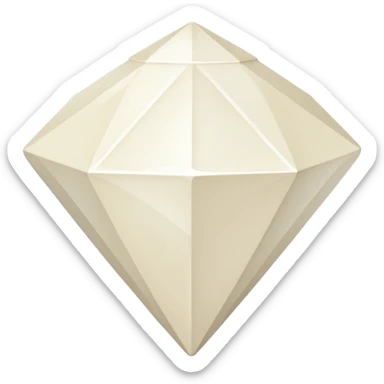 diamond shape carved from ivory. square tilted 45 degrees sticker