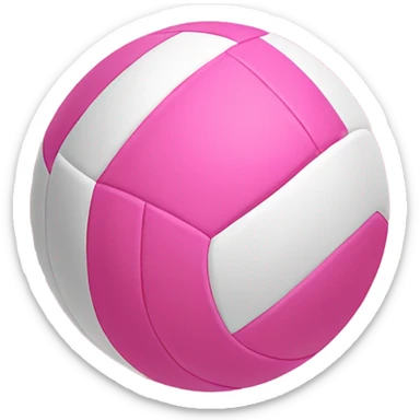 Pink volleyball with the number 17 sticker