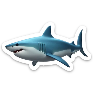 Requin qui fait un bisous sticker