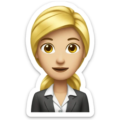 Business marketing girl sticker