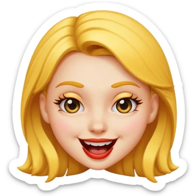 slang freaky girl, playful, winking sticker