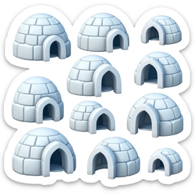 different type of igloos  sticker