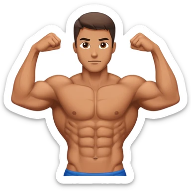Man with abs sticker