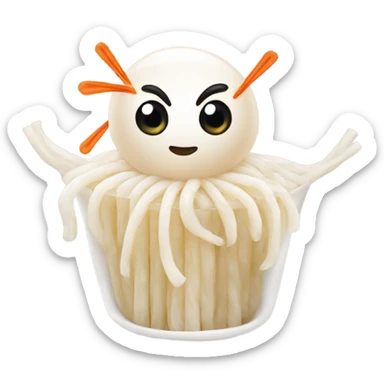 Rice noodle with wings sticker