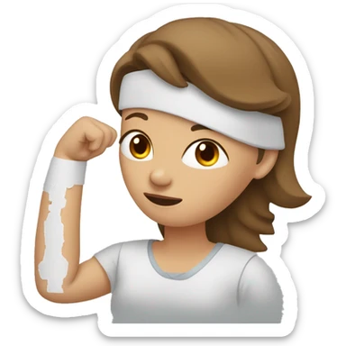 woman with broken arm plaster sticker