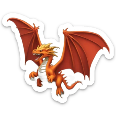 Trump on a dragon flying to jail sticker