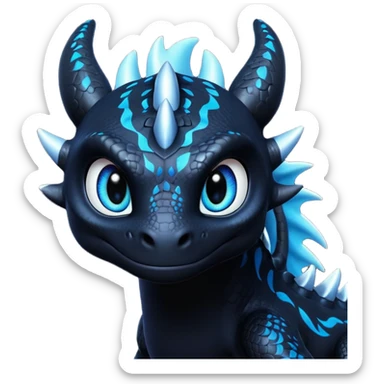 Dragón negro furia nocturna how to train your dragon sticker