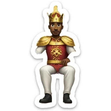 King on his throne  sticker