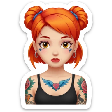 GIRL WITH A LOT OF TATTOOS sticker