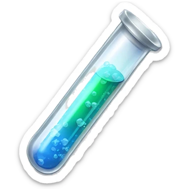 closed test tube next to aluminum foil sticker