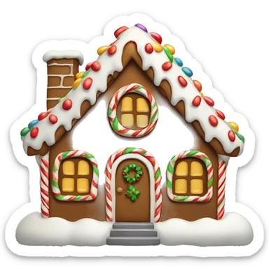 Christmas gingerbread house  sticker