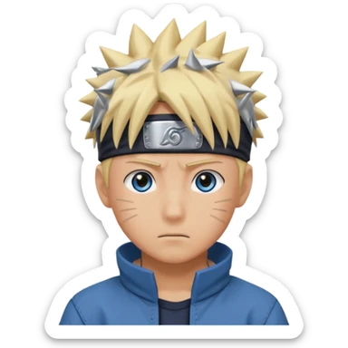 Naruto Anime style boy head sticker