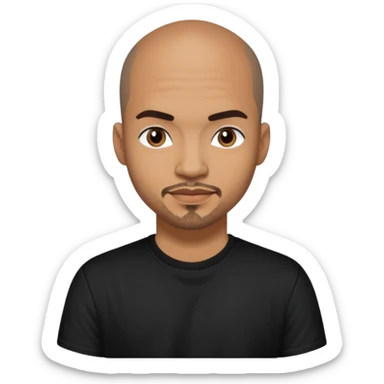 Chico DeBarge (b.1966) with dark brown hair sticker