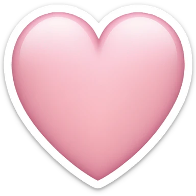 Soft Pink heart sticker