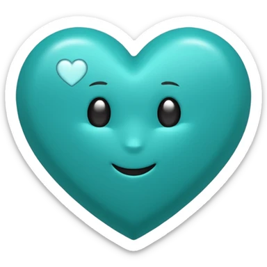 Teal heart with 'you rock!'  sticker