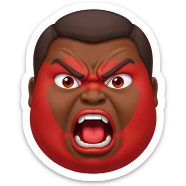 gum tsion emoji very not nice rude shouting ragebaiter fat ugly fat  sticker