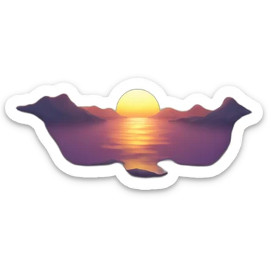 Sunset sticker