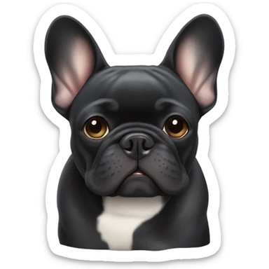 black french bull dog sticker