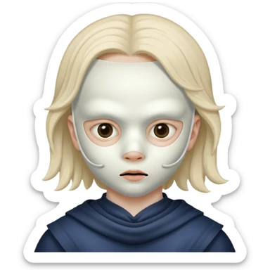 horror masked child sticker