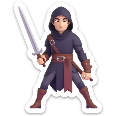 rogue thief with daggers sticker