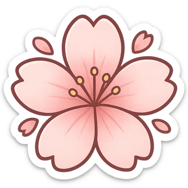 sakura cherry blossom flower, remove background sticker