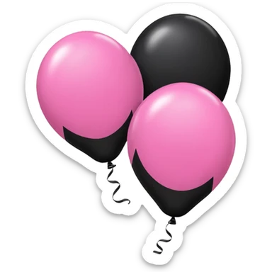 Happy Birthday in Pink and Black  sticker