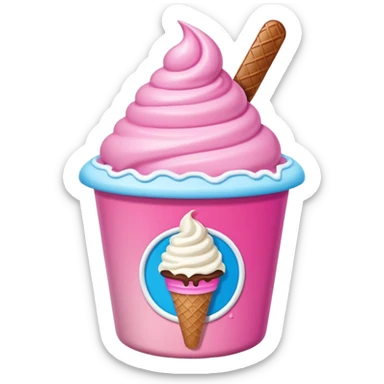 baskin robbins cup sticker