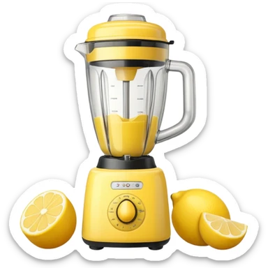 mac os fruit lemon blender yellow retro sticker