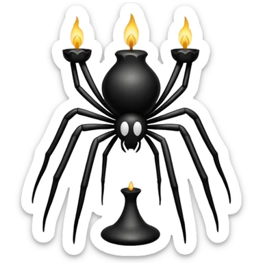 Spider candle  sticker