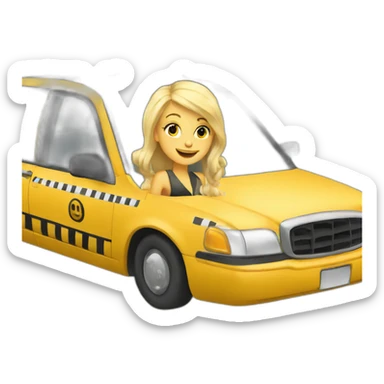 blond in a taxi sticker