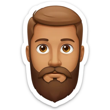Veterinary man with beard sticker
