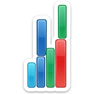 quantity three barplot descending icon sticker