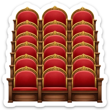 theater chorus seats sticker