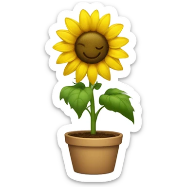 Sunflower being cute sticker