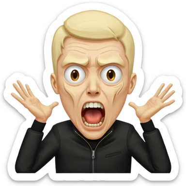 FAI LO STESSO UOMO CON LA GIACCA NERA (LA PRIMA IMMAGINE A SINITRA DELL ULTIMA RAPPRESENTAZIONE) CHE URLA DA DOLORE TIPO URLO DI MUNCH sticker