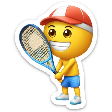 raquete beach tennis com bolinhas  sticker