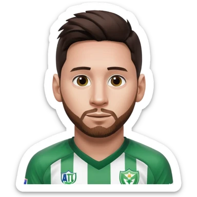 Messi con la camisa de atlético nacional sticker