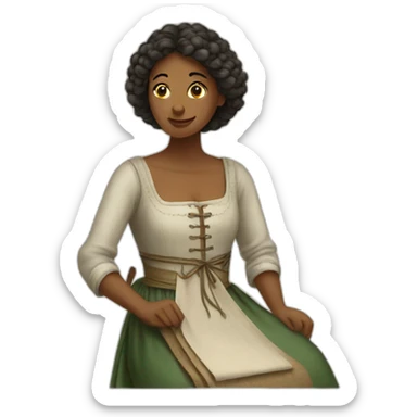 medieval seamstress sticker
