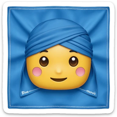 Blue moji bandana sticker
