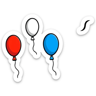 celebration poster with balloons sticker