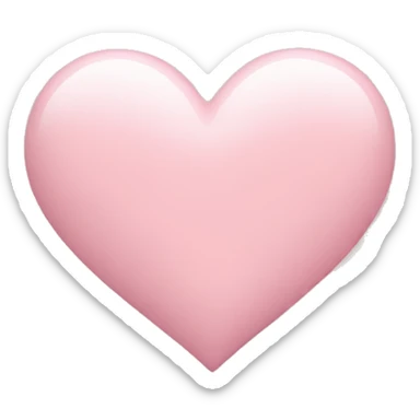 Light pink heart sticker