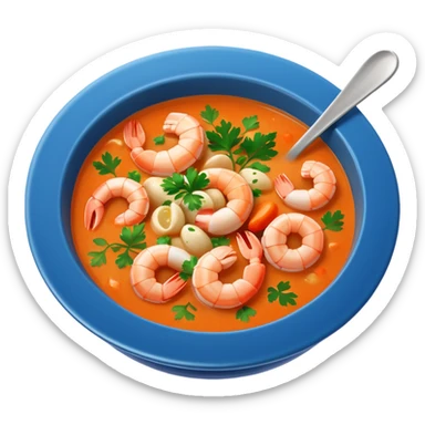 Seafood soup sticker