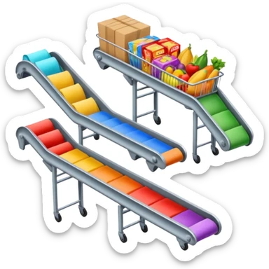 CONVEYER BELT TILL SHOPPING sticker