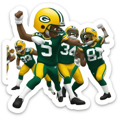 Green Bay packers winning dance sticker