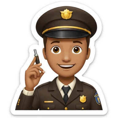 bus conductor whistle sticker