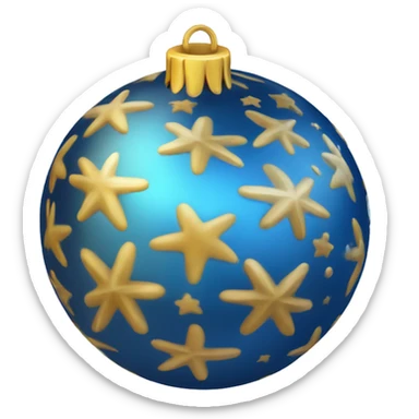 Weihnachtskugel blau sticker