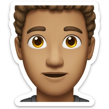 Make him lighter skin with brown eyes sticker