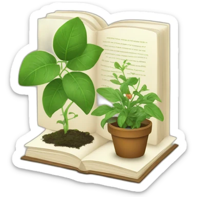 Book about plants sticker