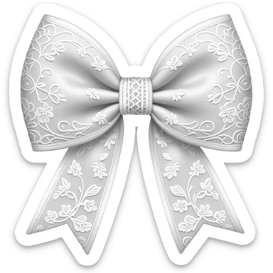 White lace bow aesthetic  sticker